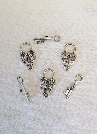 3 Fermoirs Toggle _ Cadenas & Clé 21mm – Apprêts pour création bijoux collier bracelet – F024, merk: sans marque, staat: Heel goed, € 2,49, € 3,31 inclusief Kopersbescherming Pro