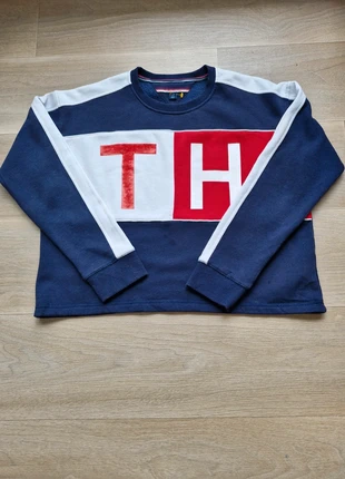 Pull Tommy Hilfiger bleu et blanc femme, Taille L, brand: Tommy Hilfiger, condition: Very good, size: L / 40 / 12, €9.00, €10.15 includes Buyer Protection