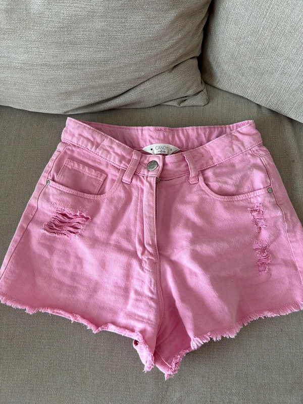 Light pink hotsell denim shorts