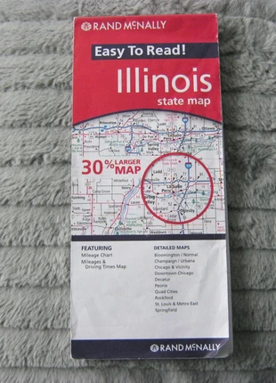 Rand McNally, easy read, Illinois state folding map, condition: Good, £1.89, £2.68 includes Buyer Protection Pro