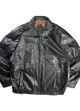 Veste en cuir vintage oversize zippé - y2k rétro jacket 80/90’s/2000’s noir L, merk: Vintage Dressing, staat: Heel goed, maat: L, € 59,00, € 62,65 inclusief Kopersbescherming Pro
