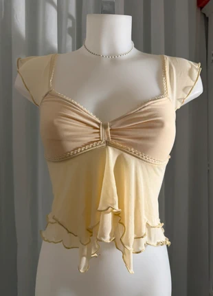 Top beige col en V ample coquette S, marque: COQUETTE, état: Très bon état, taille: S / 36 / 8, 16,00 €, 17,50 € Protection acheteurs incluse