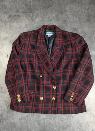 Blazer Pendleton vintage '90s carreaux rouges et verts boutons dorés made in USA - size 44, brand: Pendleton, condizioni: Ottime, taglia: XL / IT 46 / EU 42, €19.90, €21.60 include la Protezione acquisti