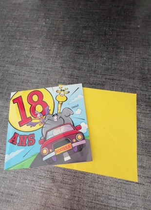 carte d’anniversaire 18 ans depliable, zustand: Neu, mit Etikett, 1,00 €, 1,75 € inklusive Vinted-Käuferschutz