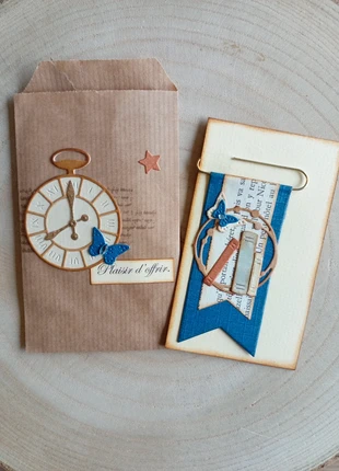 Ensemble paper clips et sachet cadeau assortie scrapbooking loisirs créatifs, marque: marque page, état: Très bon état, 3,00 €, 3,85 € Protection acheteurs incluse