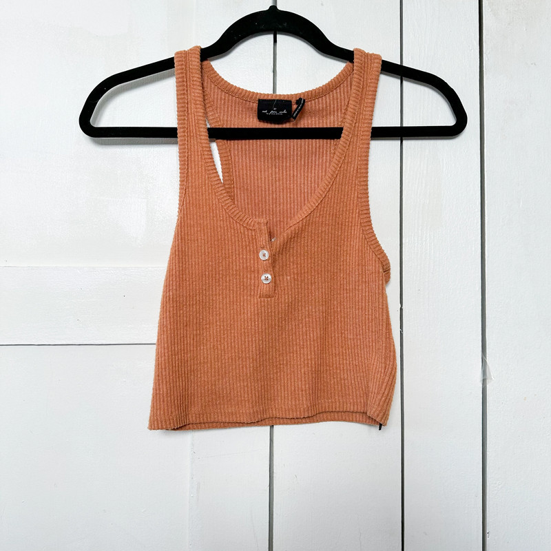 Urban Outfitters | Out from Under Ribbed Cropped Button Tank Top Shirt 1