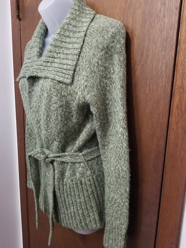 SO Olive Green Knit Cardigan Sweater 3