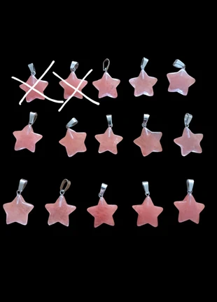 Pendentif étoile en quartz cerise, marque: Pierre, état: Neuf sans étiquette, 2,50 €, 3,33 € Protection acheteurs (Pro) incluse