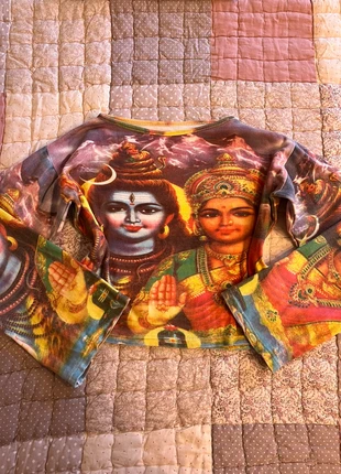 coquette shiva & krishna graphic long bell sleeves top 2000s boho, marque: COQUETTE, état: Neuf sans étiquette, taille: M / 38 / 10, 50,00 €, 53,20 € Protection acheteurs (Pro) incluse