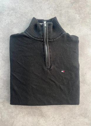 Half zip 1/4 zip col camionneur Tommy Hilfiger | noir logo brodé | Taille XS, marque: Tommy Hilfiger, état: Très bon état, taille: XS, 35,00 €, 37,45 € Protection acheteurs (Pro) incluse