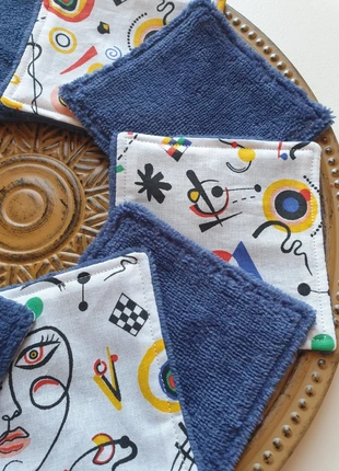 10 lingettes lavables éponge de bambou motif Vassily, brand: Fait Main, condition: New without tags, €8.50, €9.63 includes Buyer Protection