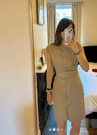 Vintage cream button belt dress, brand: Vintage Dressing, condition: Good, size: S / 8, £9.00, £10.15 includes Buyer Protection