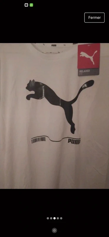 T shirt blanc M Puma neuf - photo numéro 3