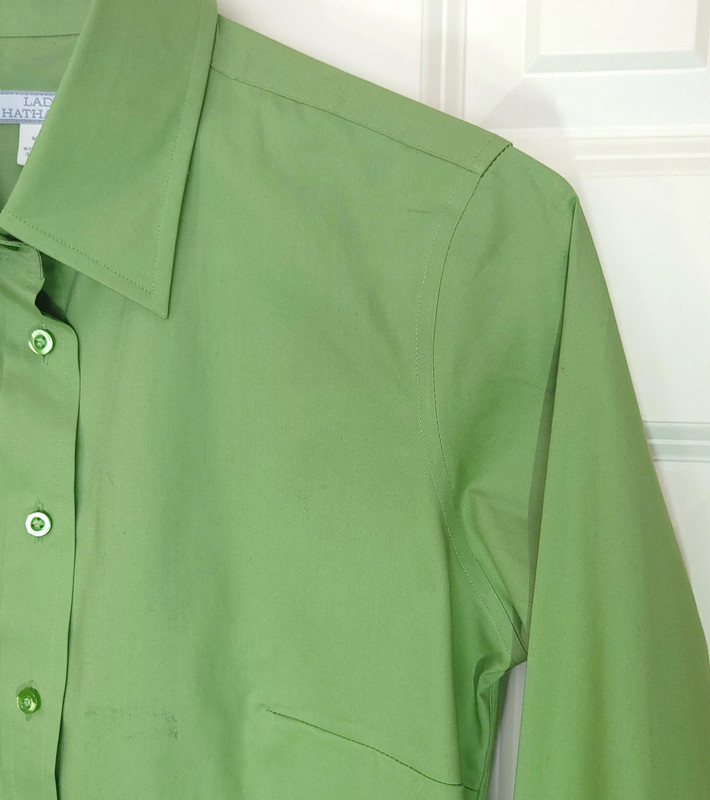 Lady Hathaway Light Green Button Work Dress Shirt Size Women's Small 3