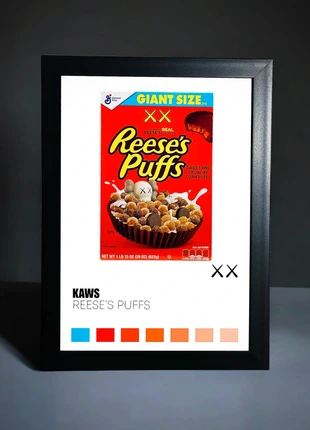 Tableau Kaws x Reese's Puffs, marque: Kaws, état: Très bon état, 9,90 €, 11,10 € Protection acheteurs incluse