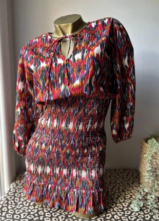 Robe Brownie imprimée multicolore smocké valeur 69€ – Taille S, marque: Brownie, état: Neuf sans étiquette, taille: S / 36 / 8, 28,00 €, 30,10 € Protection acheteurs incluse