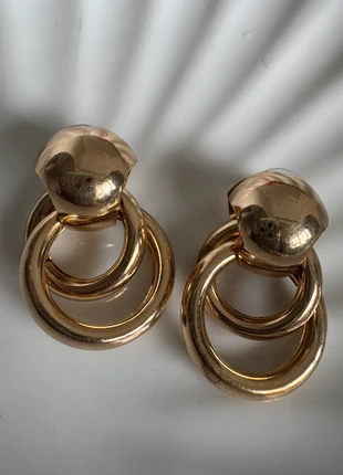 Chunky Gold Double Hoop Earrings, condition: New without tags, £7.50, £8.58 includes Buyer Protection Pro