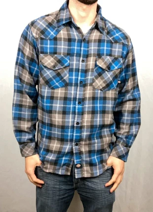 Chemise Dickies Bleu et Gris à carreaux, marque: Dickies, état: Bon état, taille: M, 14,99 €, 16,44 € Protection acheteurs (Pro) incluse