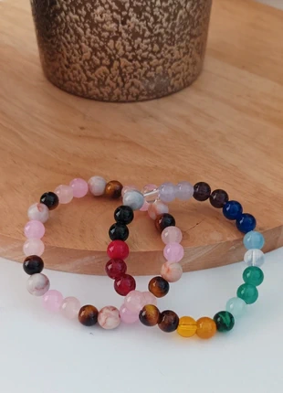 Bracelets perles - bracelets élastiques neufs style bohème tendance, marque: Tendance, état: Neuf avec étiquette, 9,00 €, 10,15 € Protection acheteurs incluse