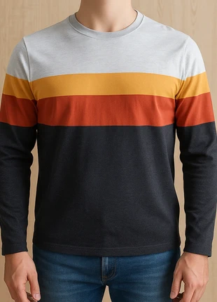 T-shirt manches longues à bandes colorées – JULES – Taille L, brand: Jules, condition: Very good, size: L, €6.00, €7.00 includes Buyer Protection