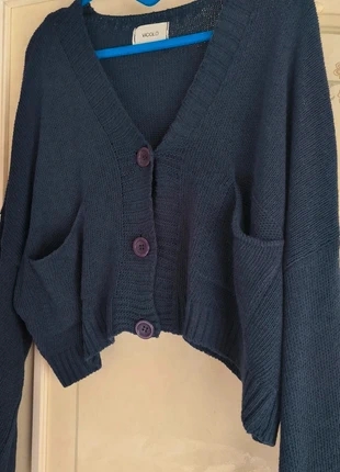 Cardigan crop, blu navy, tre bottoni, due taschini, di VICOLO , taglia unica, marque: Vicolo, état: Très bon état, taille: Taille unique, 8,00 €, 9,10 € Protection acheteurs incluse