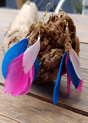 Boucles d'oreilles pendantes XXL Plumes, marke: XXL, zustand: Sehr gut, 4,90 €, 5,85 € inklusive Vinted-Käuferschutz