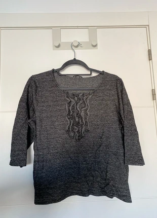 Camiseta gris jaspeada con detalle en el escote - Síntesis - Talla M, marca: Síntesis, estado: Muy bueno, tamaño: L / 40 / 12, 20,00 €, 21,70 € Protección al comprador incluida