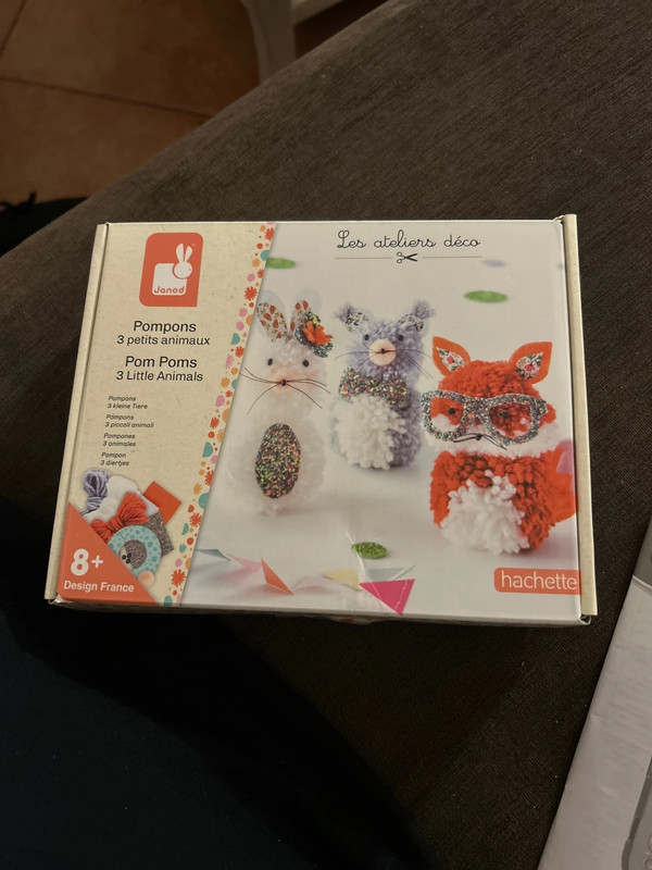 Coffret pompons 3 petits animaux neuf 1