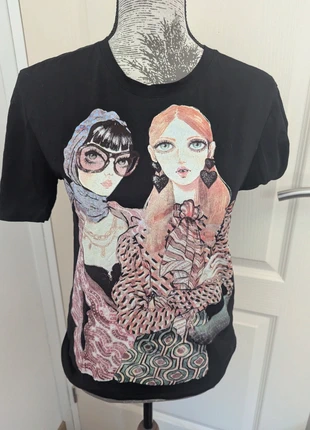 Tee-shirt Zara femme - imprimé vintage mode, marque: Zara, état: Très bon état, taille: S / 36 / 8, 9,00 €, 10,15 € Protection acheteurs incluse