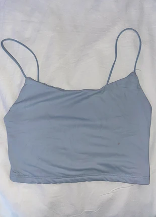 top azul, marca: Pull & Bear, estado: Bom, tamanho: XS / 34 / 6, €3.00, €3.85 inclui Proteção do Comprador