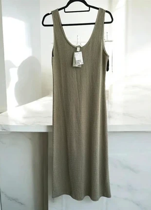 Nieuw h&m dames lange mouwloos groen jurk m 38 kleed, merk: H&M, staat: Nieuw met prijskaartje, maat: M / 38 / 10, € 15,00, € 16,45 inclusief Kopersbescherming
