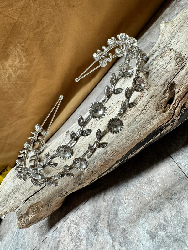 Rhinestone and Flower Bridal headband 1