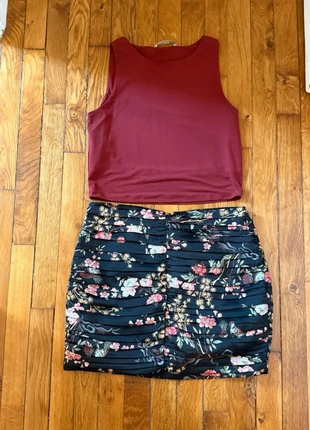 Crop top bordeaux Mango, marque: Mango, état: Très bon état, taille: L / 40 / 12, 9,00 €, 10,15 € Protection acheteurs incluse