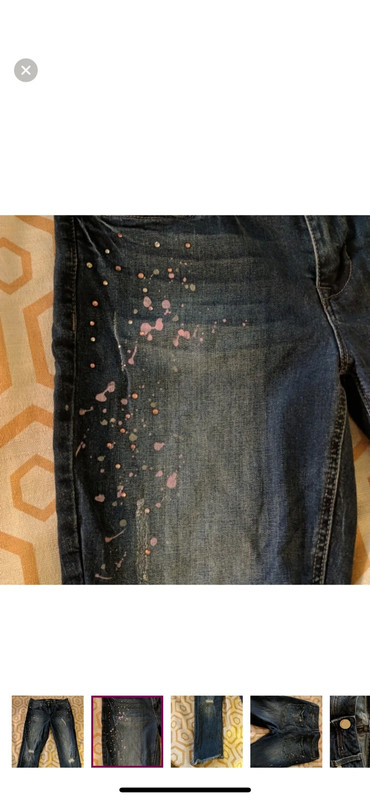 Skinny Jeans | Pink Rhinestones | Ankle Length 2