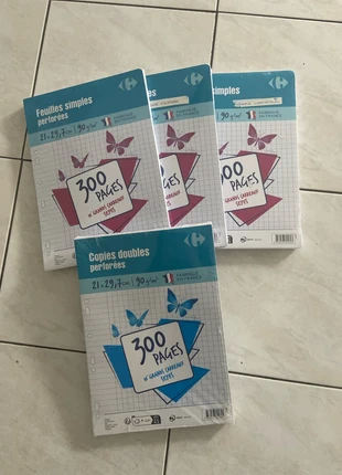 Lot de paquets feuilles, marca: Carrefour, estado: Novo com etiquetas, €6.00, €7.00 inclui Proteção do Comprador