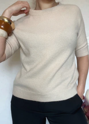 Pull col rond manches 3/4 - beige, marke: pull chic et tendance, zustand: Sehr gut, größe: M / 38 / 10, 24,99 €, 26,94 € beinhaltet Vinted-Käuferschutz Pro