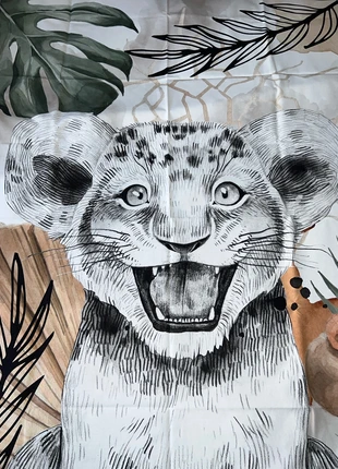 Panneau à coudre pour couverture lion savane africaine, estado: Nuevo con etiquetas, 13,50 €, 14,88 € Protección al comprador Pro incluida