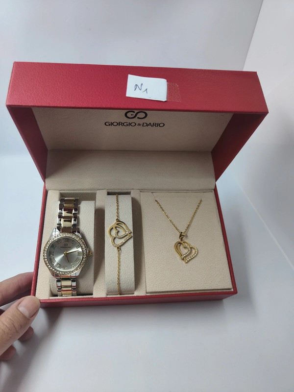 Coffret montre femme avec collier et bracelet en acier inoxydable 2