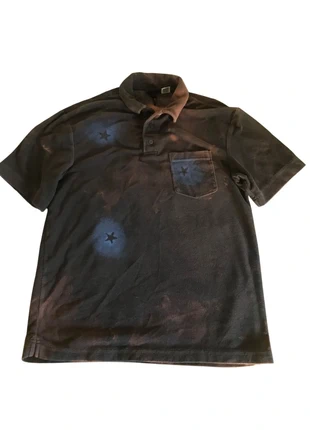 Vintage DIY Poloshirt Bleached and Painted on Stars and Patterm, brand: Vintage Dressing, condizioni: Ottime, taglia: M, €19.99, €21.69 include la Protezione acquisti