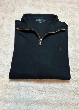 Pull sweat half 1/4 zip Ralph Lauren couleur noir logo vert taille XL en tres bon état, brand: Ralph Lauren, condizioni: Ottime, taglia: XL, €49.99, €53.19 include la Protezione acquisti