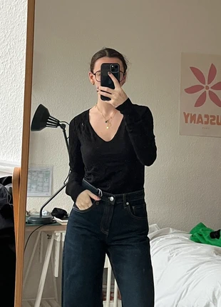 Pull noir femme taille S Camaïeu col V fin simple Zara Promod esprit Mango, marke: Camaïeu, zustand: Sehr gut, größe: S / 36 / 8, 10,00 €, 11,20 € inklusive Vinted-Käuferschutz