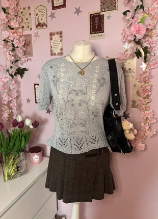 Y2K beaded knit top, brand: Affections, condition: Good, size: M / 38 / 10, €14.00, €15.40 includes Buyer Protection