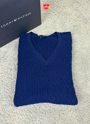 Pull Col V Tressé Tommy Hilfiger Marine - Taille S - Femme, marque: Tommy Hilfiger, état: Très bon état, taille: S / 36 / 8, 19,99 €, 21,69 € Protection acheteurs (Pro) incluse