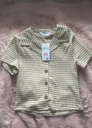 Primark - XS Button up short-sleeved top, brand: Primark, condition: New with tags, size: XS / 34 / 6, €1.50, €2.28 includes Buyer Protection