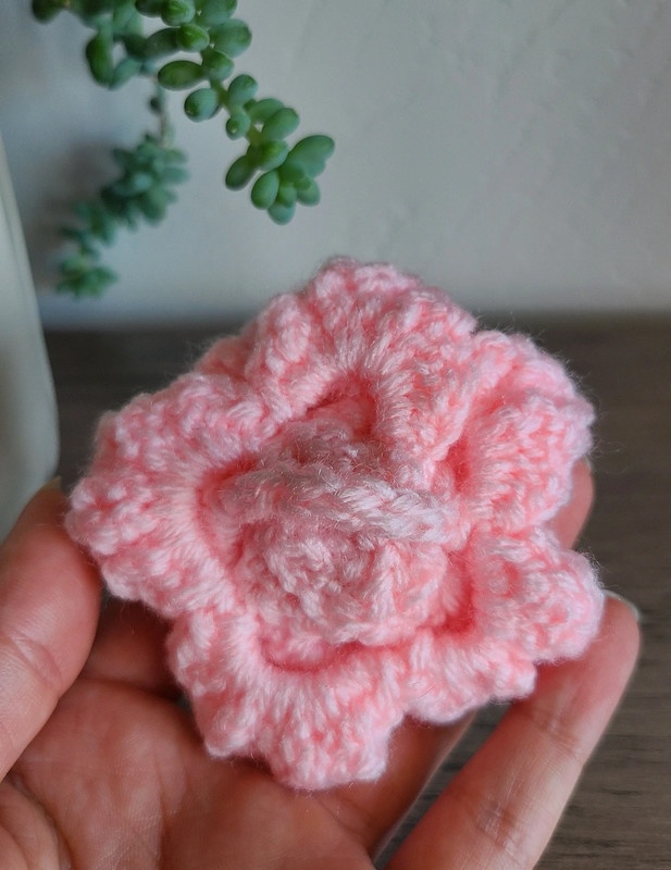 Crochet flower for dog collar, dog collar flower, pink flower dog attire 4