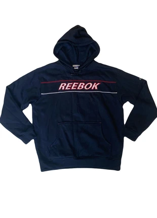 Vintage Y2K Reebok navy blue red spell out  hoodie size medium, brand: Reebok, condition: Good, size: M, £35.00, £37.45 includes Buyer Protection