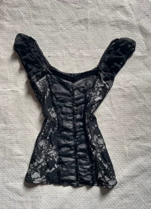 Débardeur à dentelle effet corset y2k, merk: y2k, staat: Heel goed, maat: M / 38 / 10, € 13,00, € 14,35 inclusief Kopersbescherming