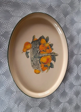 Plat de service motif panier de fruits neuf, état: Neuf sans étiquette, 10,00 €, 11,20 € Protection acheteurs incluse