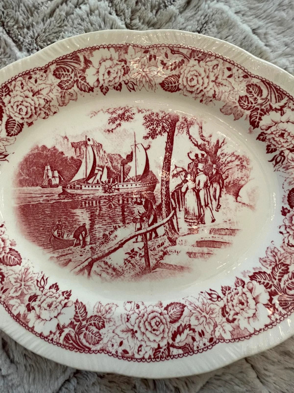 Homer Laughlin Historical America First Steamboat Platter 2