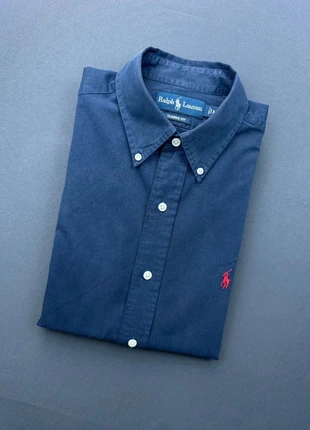 Chemise homme classic fit unie bleue marine logo brodé rouge Ralph Lauren taille L, marque: Ralph Lauren, état: Très bon état, taille: L, 55,00 €, 58,45 € Protection acheteurs (Pro) incluse